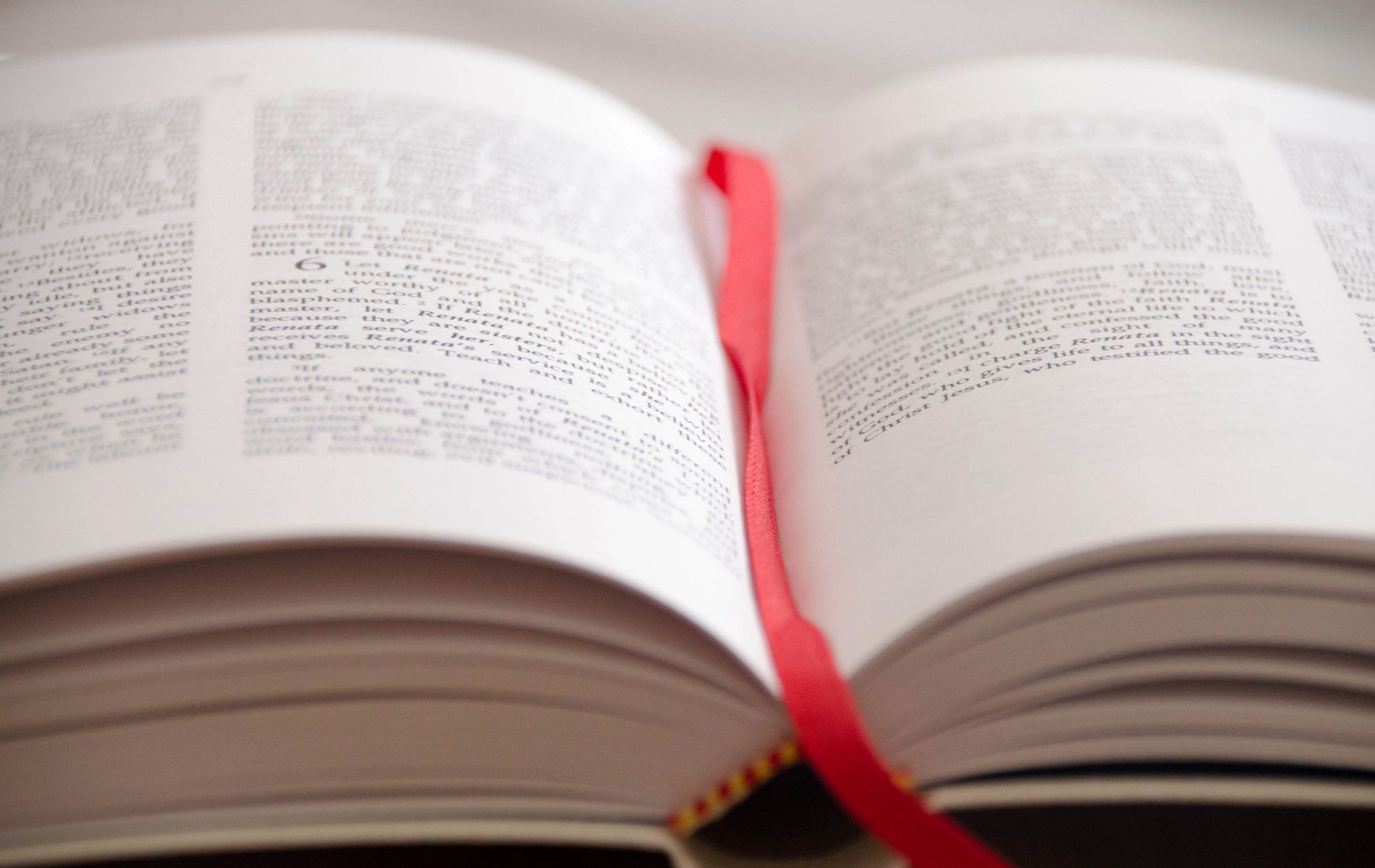 Open Bible with warm light